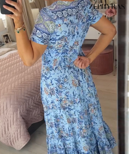 Robe d'Été Florale pour Femmes en Tissu Léger - Aurelles