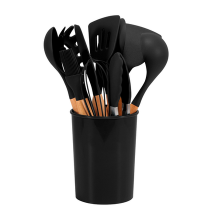 Soléra – Ensemble d’Ustensiles de Cuisine en Silicone Minimalistes et Durables