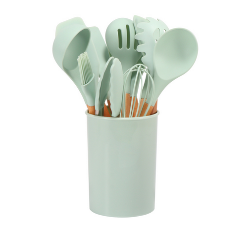Soléra – Ensemble d’Ustensiles de Cuisine en Silicone Minimalistes et Durables