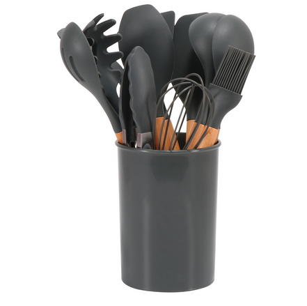 Soléra – Ensemble d’Ustensiles de Cuisine en Silicone Minimalistes et Durables