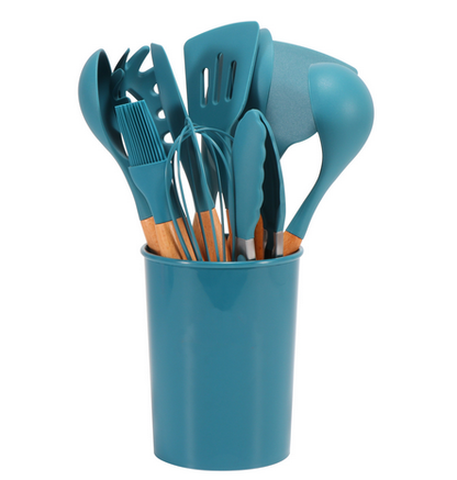 Soléra – Ensemble d’Ustensiles de Cuisine en Silicone Minimalistes et Durables
