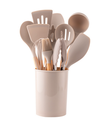 Soléra – Ensemble d’Ustensiles de Cuisine en Silicone Minimalistes et Durables