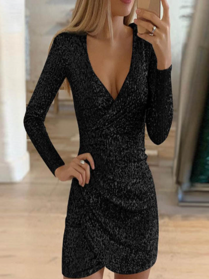 Zephyrine | Robe Élégante Glamoureuse | Polyester Luxe