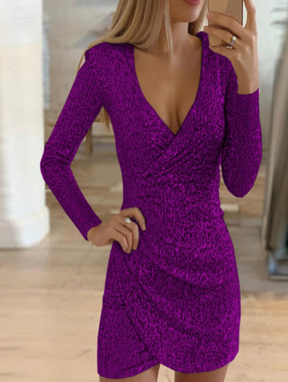 Zephyrine | Robe Élégante Glamoureuse | Polyester Luxe