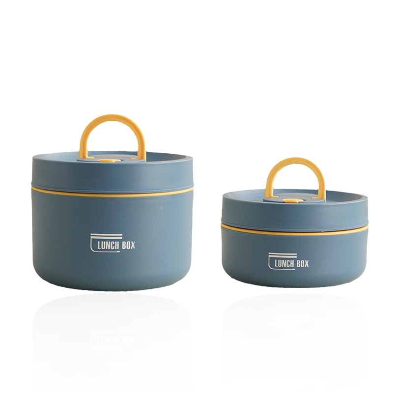 Lunch Box Isotherme Empilable en Acier Inoxydable avec Compartiments Séparés et Poignée de Transport pour Repas Chauds