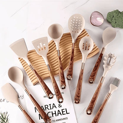 Solene – Ensemble de Cuisine en Silicone 10 Pièces Résistant et Moderne
