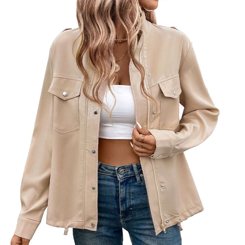 Veste Femme Col Montant Uni - Aurelles