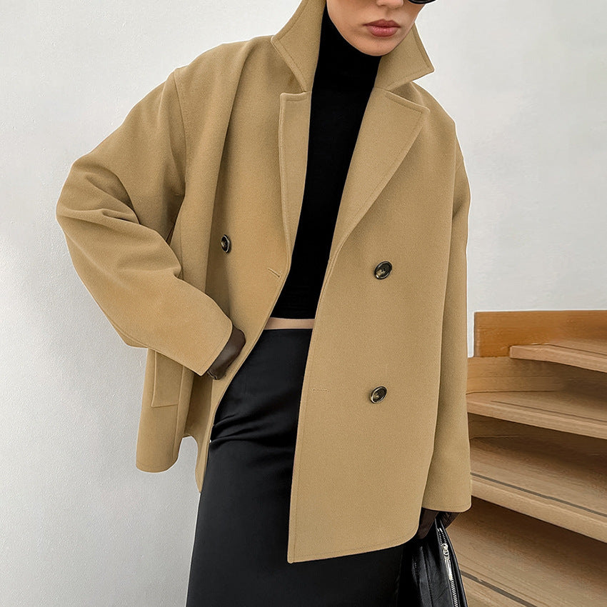 Manteau Élégant en Laine Mi-long Épais - Aurelles
