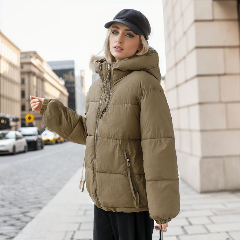 Doudoune Courte Épaisse avec Capuche – Style Chic et Confortable - Aurelles