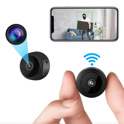 Mini Caméra de Surveillance Wi-Fi avec Vision Nocturne Détection de Mouvement et Application Mobile pour Maison et Bureau
