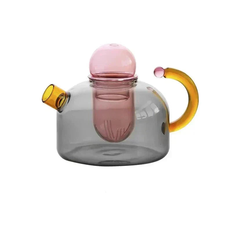 Velora – Bouilloire en Verre Borosilicate avec Tasses Assorties