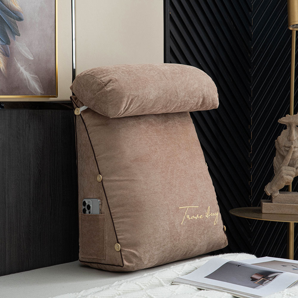 Lunara – Coussin de Lecture avec Dossier Ergonomique et Franges de Luxe