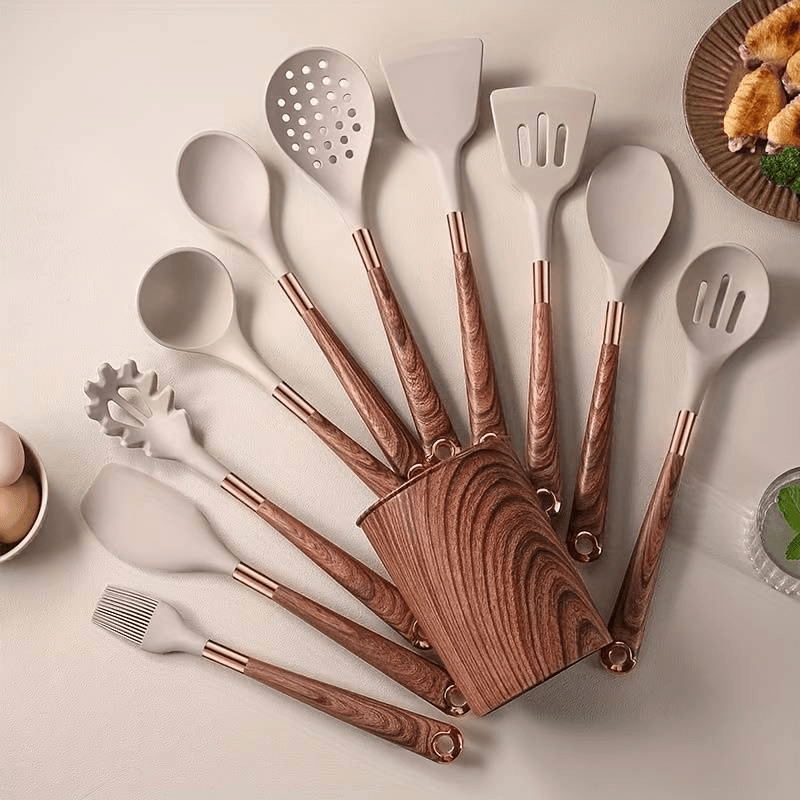 Solene – Ensemble de Cuisine en Silicone 10 Pièces Résistant et Moderne