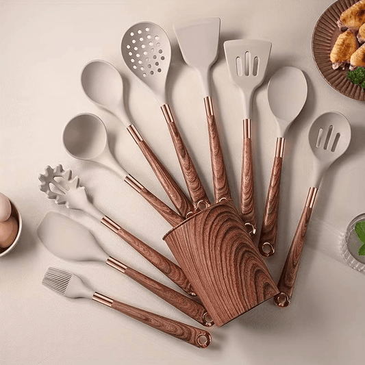 Solene – Ensemble de Cuisine en Silicone 10 Pièces Résistant et Moderne
