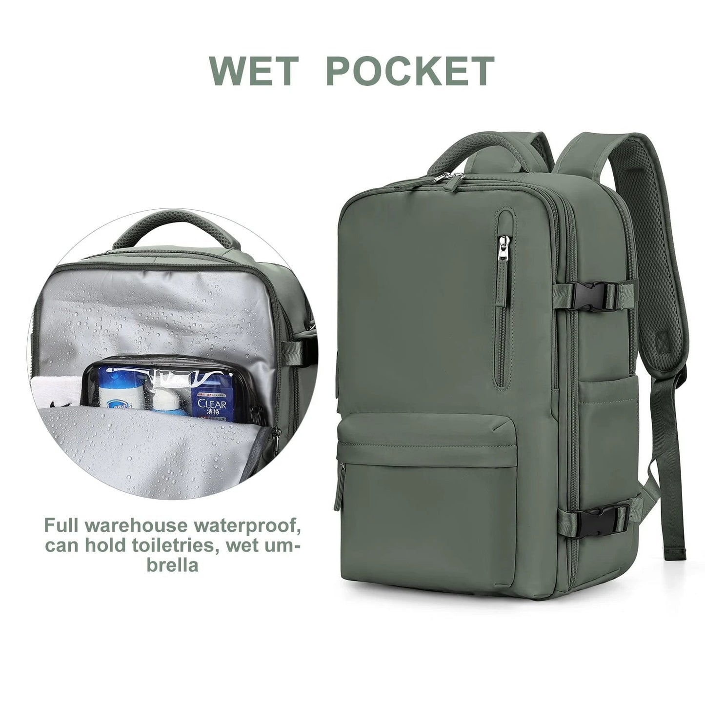 Aventora – Grand Sac À Dos Étanche Multifonction 35L Pour Voyage Et Randonnée