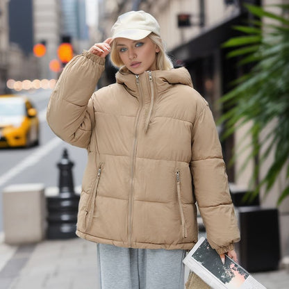 Doudoune Courte Épaisse avec Capuche – Style Chic et Confortable - Aurelles
