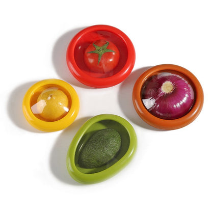 Couvre-Aliments Réutilisables pour Frigo, Couvercles Hermétiques en Silicone pour Fruits et Légumes Coupés, sans BPA, Lavables