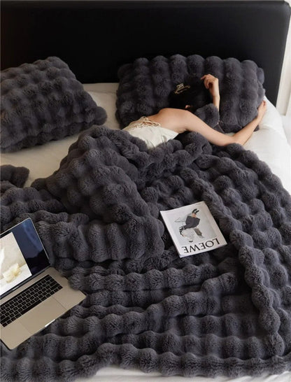 Orion – Plaid Double Face en Laine Synthétique Ultra-Douce et Chaleureuse