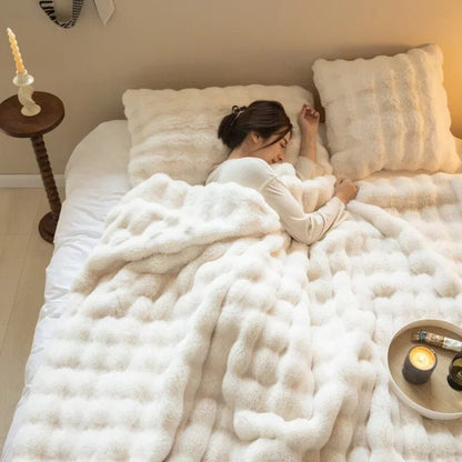 Orion – Plaid Double Face en Laine Synthétique Ultra-Douce et Chaleureuse