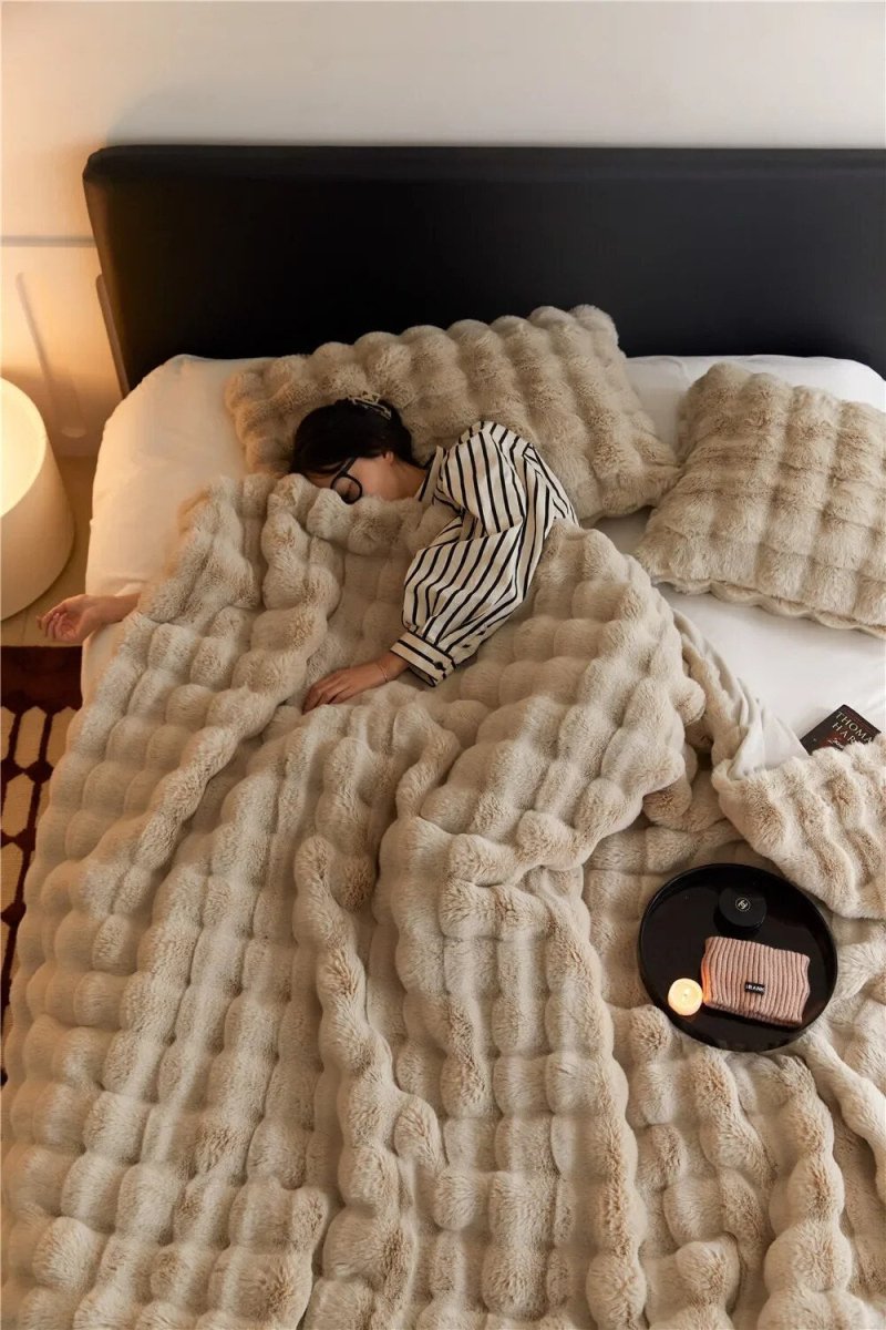 Orion – Plaid Double Face en Laine Synthétique Ultra-Douce et Chaleureuse
