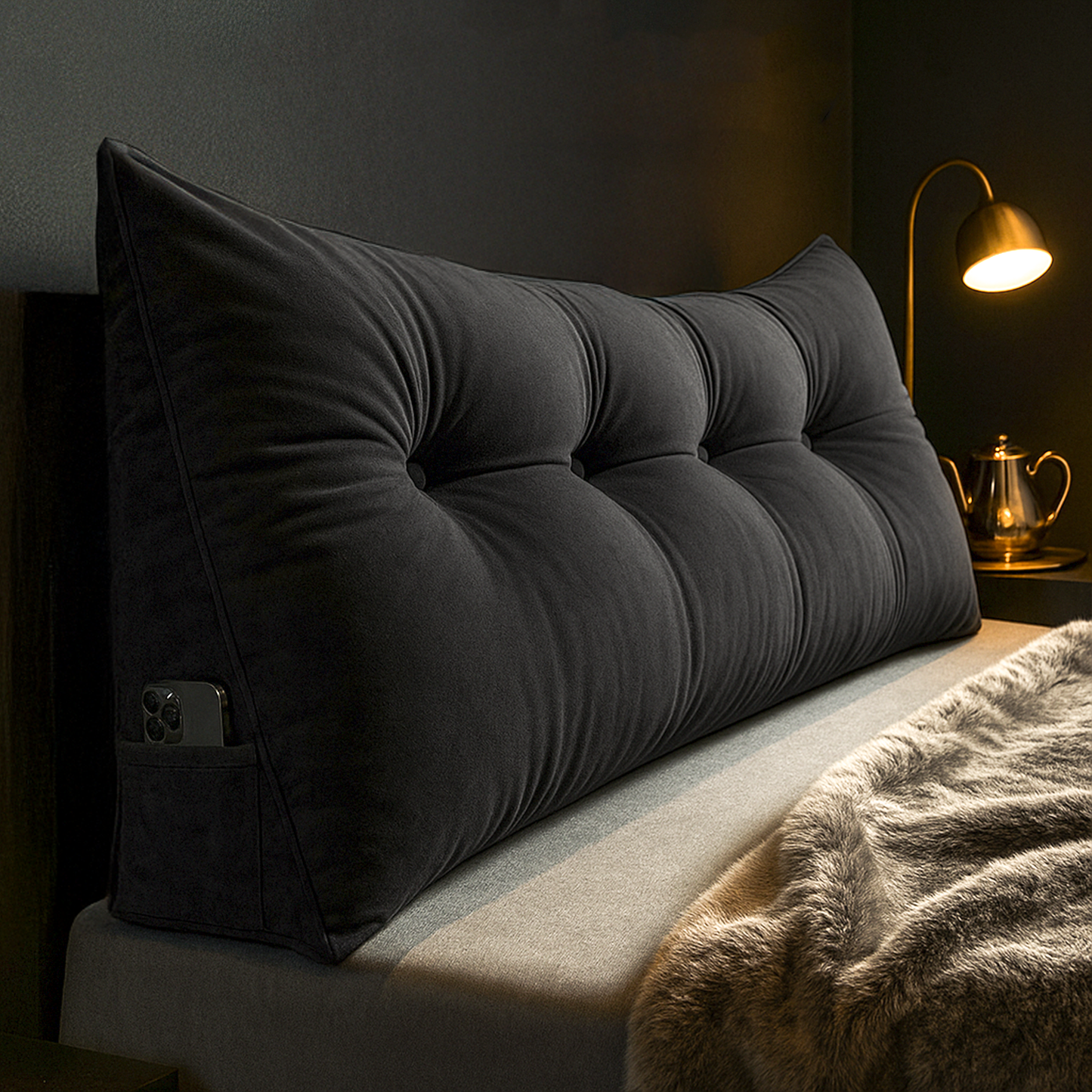 Lunara – Housse Supplémentaire pour Coussin de Lecture Wedge de Luxe