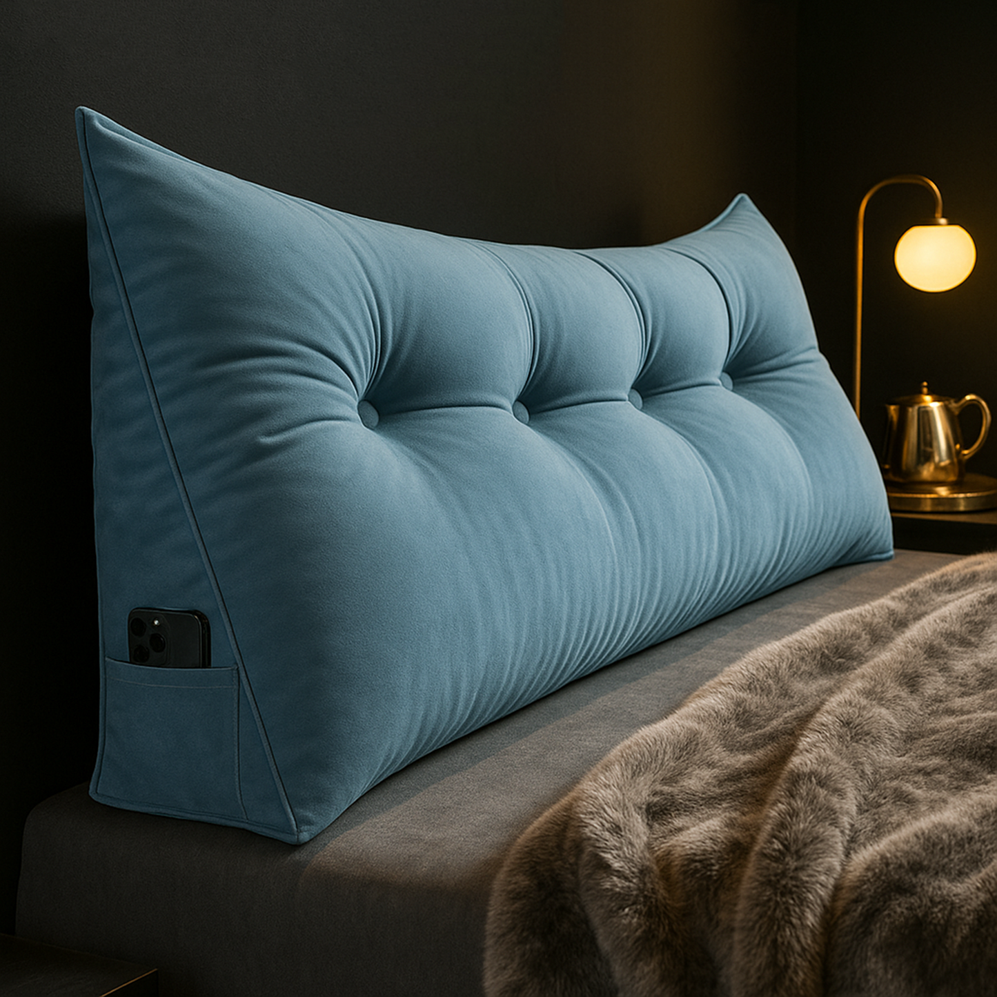 Lunara – Housse Supplémentaire pour Coussin de Lecture Wedge de Luxe