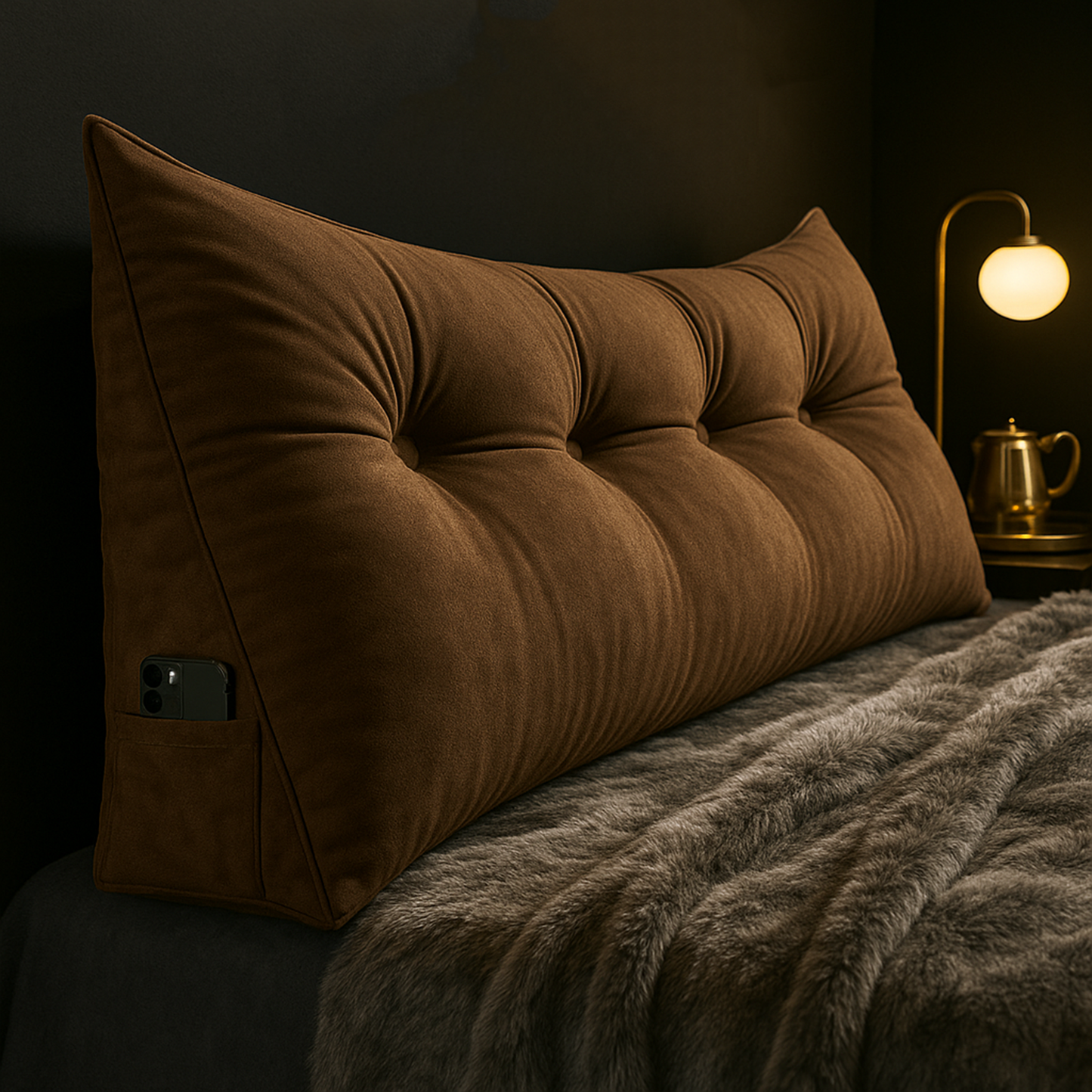 Lunara – Housse Supplémentaire pour Coussin de Lecture Wedge de Luxe
