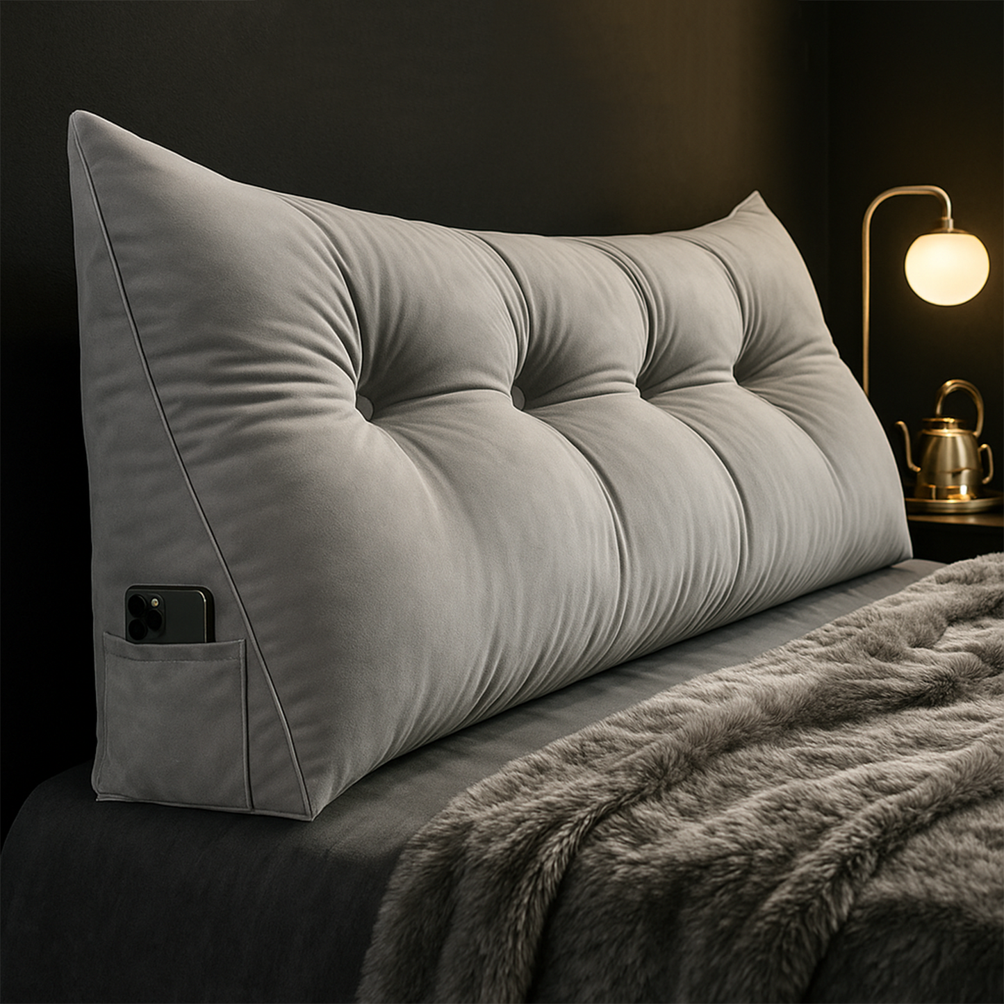 Lunara – Housse Supplémentaire pour Coussin de Lecture Wedge de Luxe