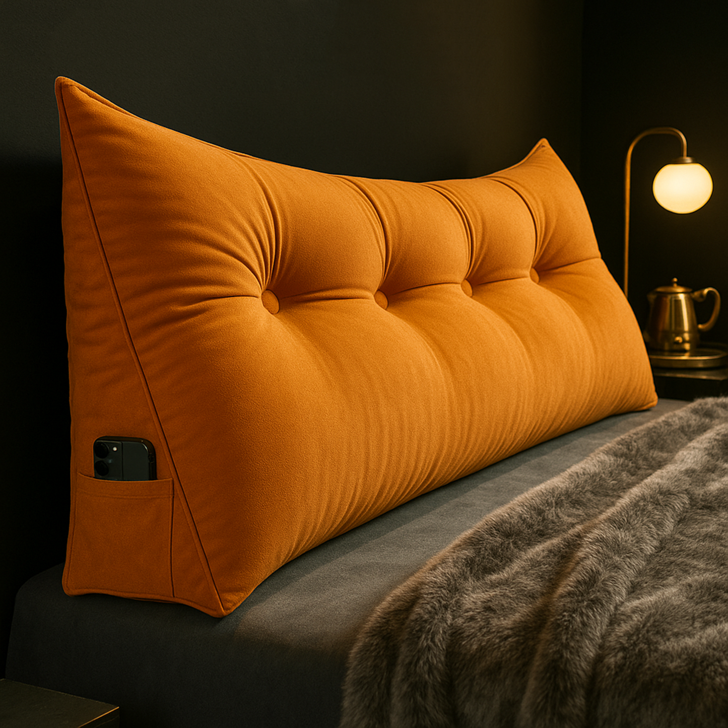 Lunara – Housse Supplémentaire pour Coussin de Lecture Wedge de Luxe