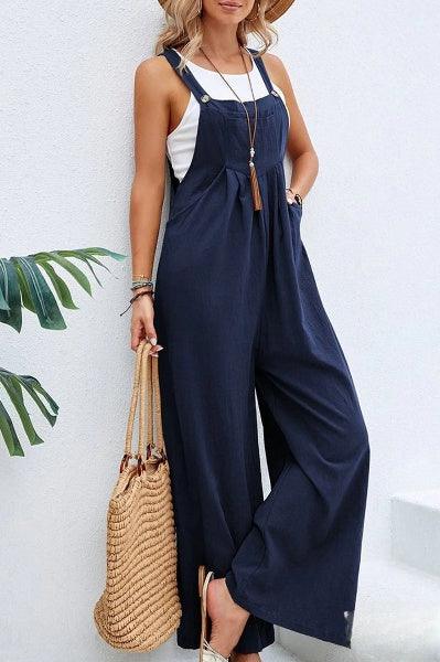 Combinaison Décontractée Femme – Sans Manches, Pantalon Large, Légère - Aurelles
