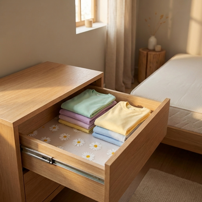 Floral Pattern Waterproof Repositionable Non-Adhesive Multi-Purpose Drawer Liner