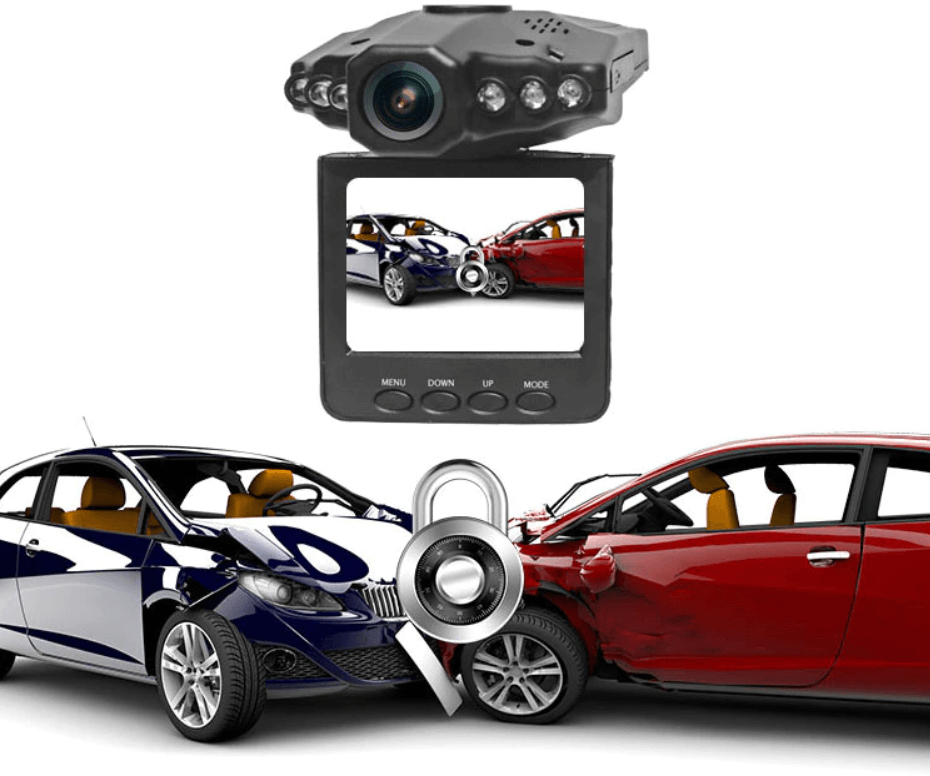 Caméra Embarquée Voiture Full HD 1080P avec Vision Nocturne Infrarouge Écran Orientable et Détection de Choc