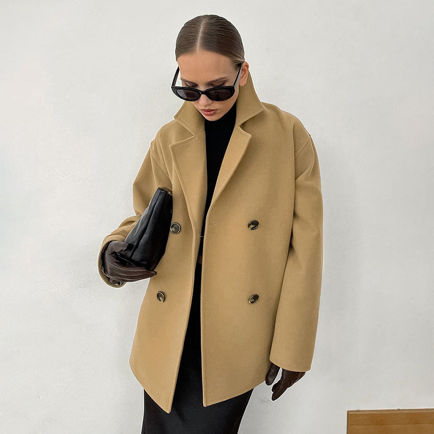 Manteau Élégant en Laine Mi-long Épais - Aurelles