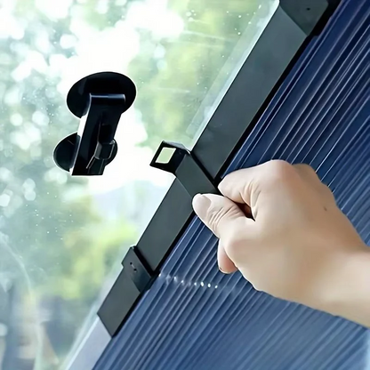 Pare-Soleil Rétractable pour Pare-Brise Voiture à Enroulement Automatique Anti-UV Anti-Chaleur