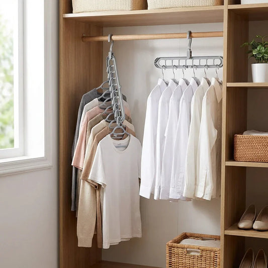 Cintre Organisateur Gain de Place pour Placard avec Rangement Vertical Multi-Vêtements