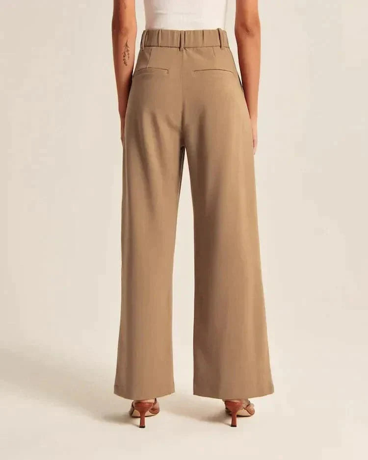 Pantalon taille haute à coupe ample pour femmes - Aurelles