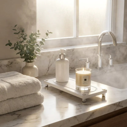 Plateau de Salle de Bain en Pierre Diatomite à Séchage Rapide pour Évier et Lavabo