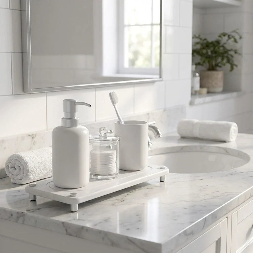 Plateau de Salle de Bain en Pierre Diatomite à Séchage Rapide pour Évier et Lavabo