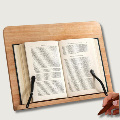Support de Lecture en Bois Réglable et Pliable pour Livres, Partitions et Recettes