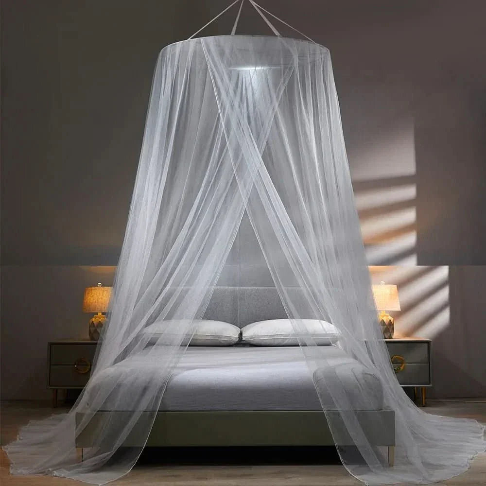 Hanging Foldable Canopy Bed Mosquito Net for Single Double Bed and Camping