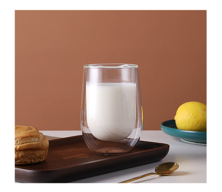 Verre à Double Paroi en Verre Soufflé Coloré pour Boissons Chaudes et Froides Effet Isotherme Café Thé et Cocktails