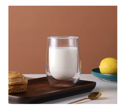 Verre à Double Paroi en Verre Soufflé Coloré pour Boissons Chaudes et Froides Effet Isotherme Café Thé et Cocktails