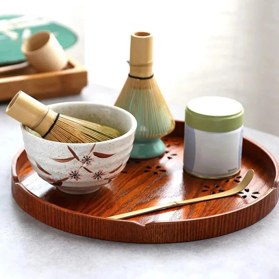 Bamboo Matcha Accessories Set with Chasen Whisk and Spoons for Traditional Preparation