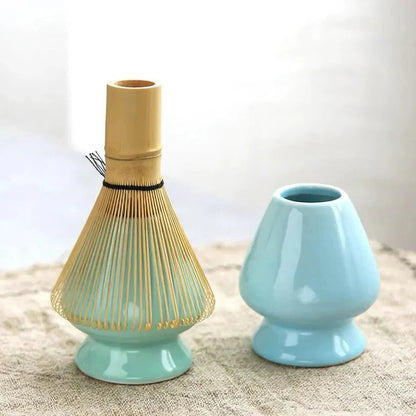 Bamboo Matcha Accessories Set with Chasen Whisk and Spoons for Traditional Preparation