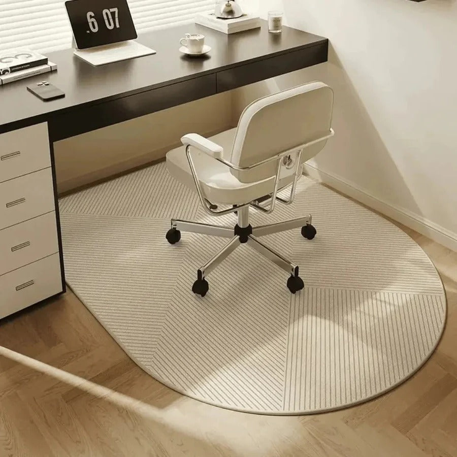 Tapis de Protection pour Fauteuil de Bureau en Velours Ras Antidérapant pour Parquet Stratifié et Carrelage