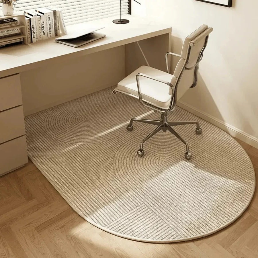 Tapis de Protection pour Fauteuil de Bureau en Velours Ras Antidérapant pour Parquet Stratifié et Carrelage