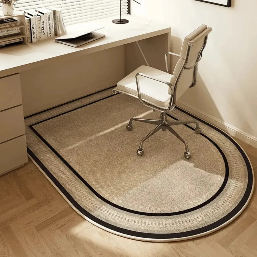 Tapis de Protection pour Fauteuil de Bureau en Velours Ras Antidérapant pour Parquet Stratifié et Carrelage