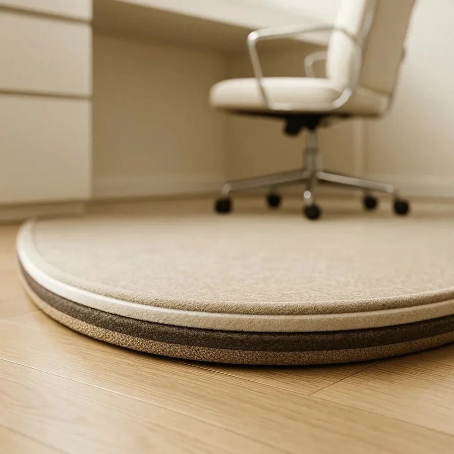 Tapis de Protection pour Fauteuil de Bureau en Velours Ras Antidérapant pour Parquet Stratifié et Carrelage