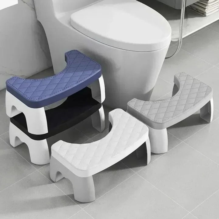 Marchepied de Toilettes Antidérapant Compact en Plastique pour Posture Physiologique Adulte et Enfant