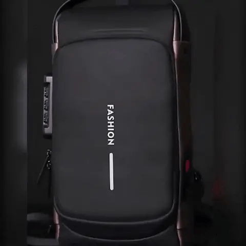 Sac Bandoulière Antivol Homme avec Serrure à Code Port USB Étanche pour Voyage et Quotidien Urbain